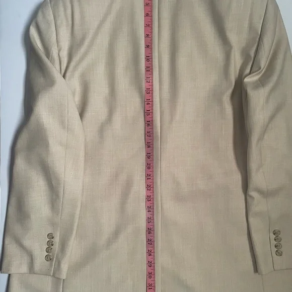 Chaps Lapel Blazer with Shoulder Pads - Picture 8 of 10